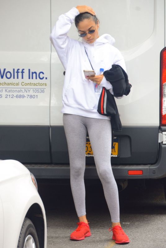 SHANINA SHAIK Leaves a Gym in New York 08/20/2018