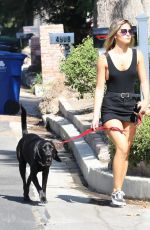 SHAUNA SEXTON Out with Her Dog in Los Angeles 08/24/2018