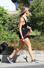 SHAUNA SEXTON Out with Her Dog in Los Angeles 08/24/2018
