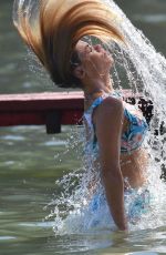 SOPHIE MONK in Bikini at a Beach in Portofino 07/14/2018