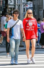 SOPHIE TURNER and Joe Jonas Out and About in New York 08/15/2018