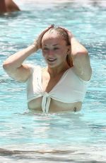 SOPHIE TURNER in Bikini at Delano Hotel Pool in Miami 08/13/2018