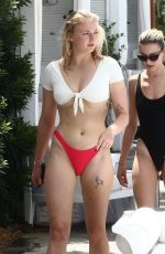 SOPHIE TURNER in Bikini at Delano Hotel Pool in Miami 08/13/2018