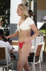SOPHIE TURNER in Bikini at Delano Hotel Pool in Miami 08/13/2018