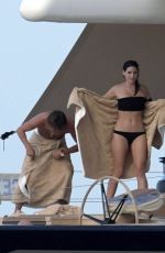 TAHNEE ATKINSON in Bikini at a Boat in Sardinia 08/10/2018