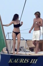 TAHNEE ATKINSON in Bikini at a Boat in Sardinia 08/10/2018