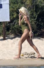 VICTORIA SILVSTEDT in Swimsuit on the Beach in Sardinia 08/06/2018