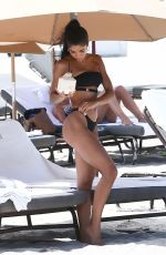 YOVANNA VEMTURA in Bikini on the Beach in Miami 08/18/2018