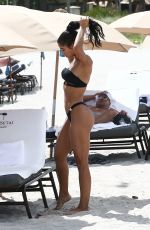 YOVANNA VEMTURA in Bikini on the Beach in Miami 08/18/2018