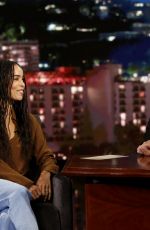 ZOE KRAVITZ at Jimmy Kimmel Live 08/16/2018