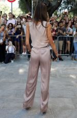 ALESSANDRA AMBROSIO Arrives at Giorgio Armani Fashion Show in Milan 09/23/2018