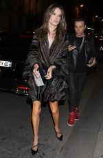 ALESSANDRA AMBROSIO Arrives at Zadig & Voltaire Fashion Show at PFW in Paris 09/29/2018