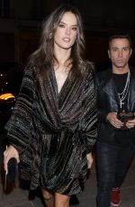 ALESSANDRA AMBROSIO Arrives at Zadig & Voltaire Fashion Show at PFW in Paris 09/29/2018