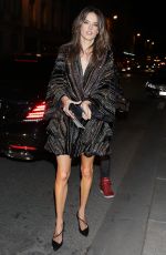 ALESSANDRA AMBROSIO Arrives at Zadig & Voltaire Fashion Show at PFW in Paris 09/29/2018