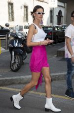 ALESSANDRA AMBROSIO Out and About in Milan 09/21/2018