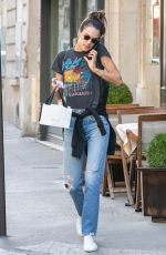 ALESSANDRA AMBROSIO Out in Paris 09/29/2018