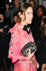 ALEXA CHUNG Arrives at Victoria Beckham x Vogue Party in London 09/16/2018