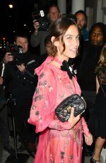 ALEXA CHUNG Arrives at Victoria Beckham x Vogue Party in London 09/16/2018