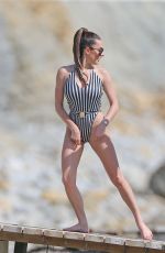 AMBER DAVIES in Swimsuit on the Beach in Ibiza 08/31/2018