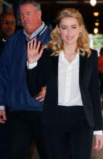 AMBER HEARD Arrives at 92Y in New York 09/23/2018