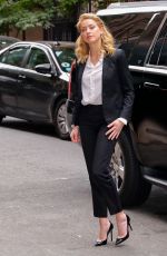AMBER HEARD Arrives at 92Y in New York 09/23/2018