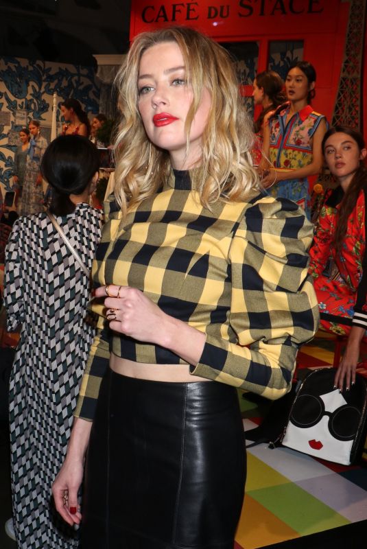 AMBER HEARD at Alice + Olivia by Stacey Bendet Show at New York Fashion Week 09/11/2018