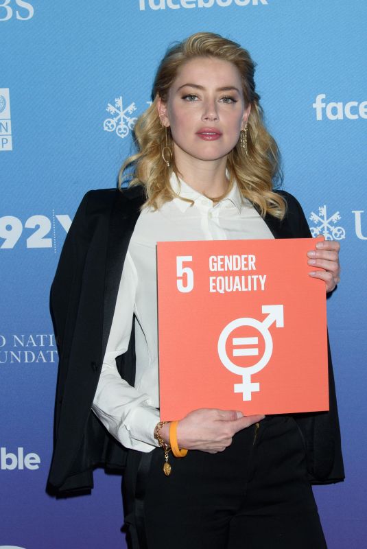 AMBER HEARD at Social Good Summit in New York 09/23/2018