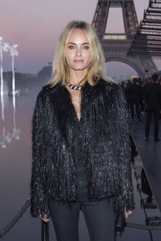 AMBER VALLETTA at Saint Laurent Show at Paris Fashion Week 09/25/2018