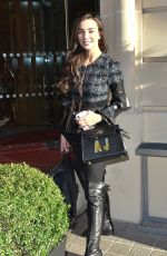 AMY JACKSON Arrives at Royal Monceau Hotel in Paris 09/26/2018