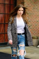 ANNA KENDRICK in Ripped Jeans Leaves Her Hotel in New York 09/12/2018