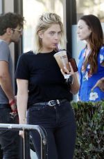 ASHLEY BENSON Out for Coffee in West Hollywood 09/18/2018