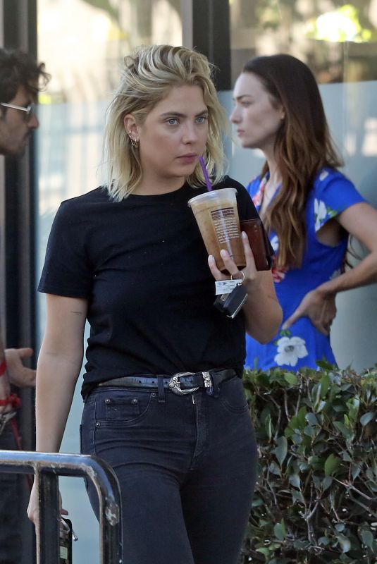 ASHLEY BENSON Out for Coffee in West Hollywood 09/18/2018