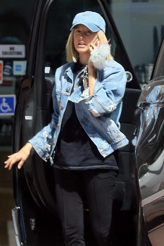 ASHLEY TISDALE at a Nail Salon in Studio City 09/22/2018