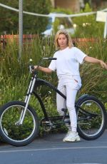 ASHLEY TISDALE Riding a Bike Out in Toluca Lake 09/05/2018