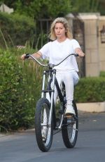 ASHLEY TISDALE Riding a Bike Out in Toluca Lake 09/05/2018