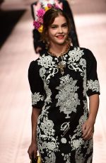 BARBARA PALVIN at Dolce & Gabbana Fashion Show in Milan 09/23/2018