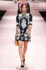 BARBARA PALVIN at Dolce & Gabbana Runway Show at Milan Fashion Week 09/23/2018