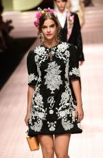BARBARA PALVIN at Dolce & Gabbana Runway Show at Milan Fashion Week 09/23/2018