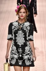 BARBARA PALVIN at Dolce & Gabbana Runway Show at Milan Fashion Week 09/23/2018