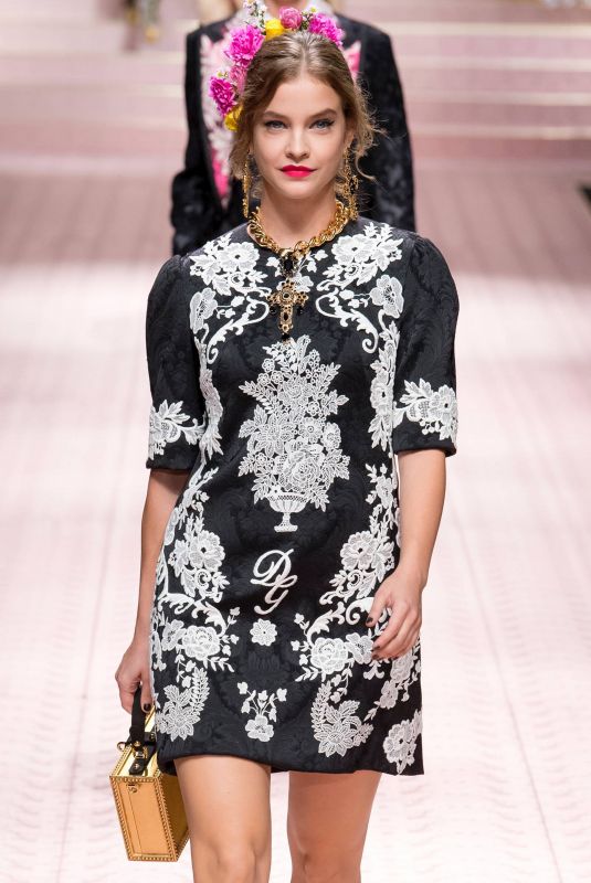 BARBARA PALVIN at Dolce & Gabbana Runway Show at Milan Fashion Week 09/23/2018