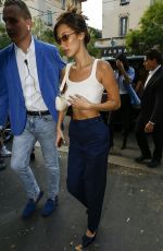 BELLA HADID Arrives at Fendi Fittings in Milan 09/19/2018