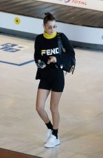 BELLA HADID at Airport in Paris 09/14/2018