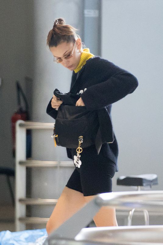 BELLA HADID at Airport in Paris 09/14/2018