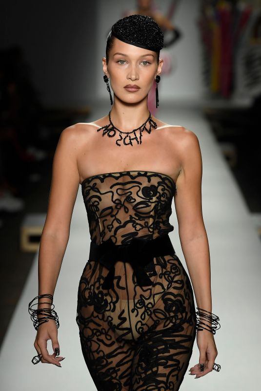 BELLA HADID at Moschino Runway Show at Milan Fashion Week 0920/2018