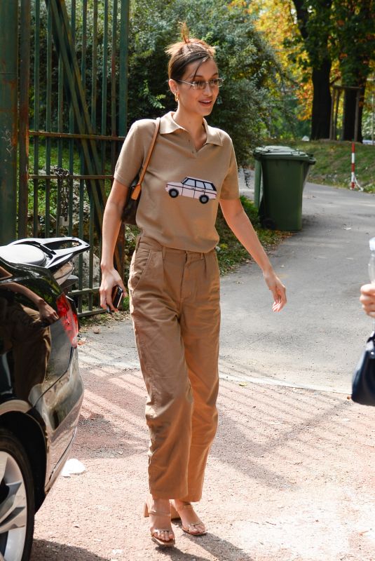 BELLA HADID Out at Milan Fashion Week 09/22/2018