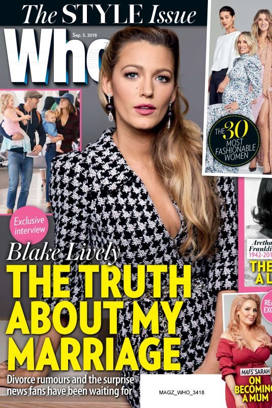 BLAKE LIVELY in Who Magazine, September 2018