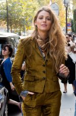 BLAKE LIVELY Leaves Her Hotel in Paris 09/20/2018