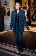 BLAKE LIVELY Leaves Hotel Plaza Athenee in Paris 09/18/2018