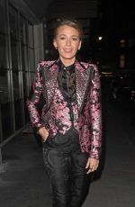 BLAKE LIVELY Night Out in London 09/18/2018