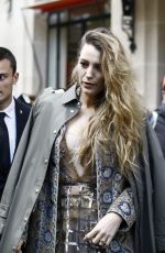 BLAKE LIVELY Out and About in Paris 09/24/2018